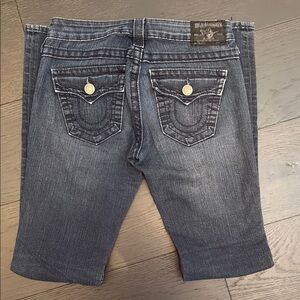 True Religion Dark Wash Denim Shorts